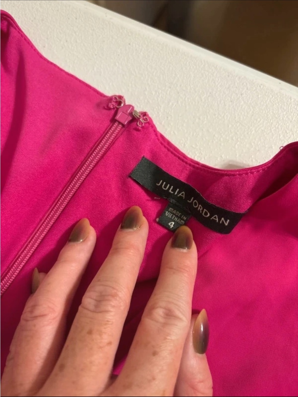 julia jordan Hot Pink Jumpsuit Top with Back Zipper